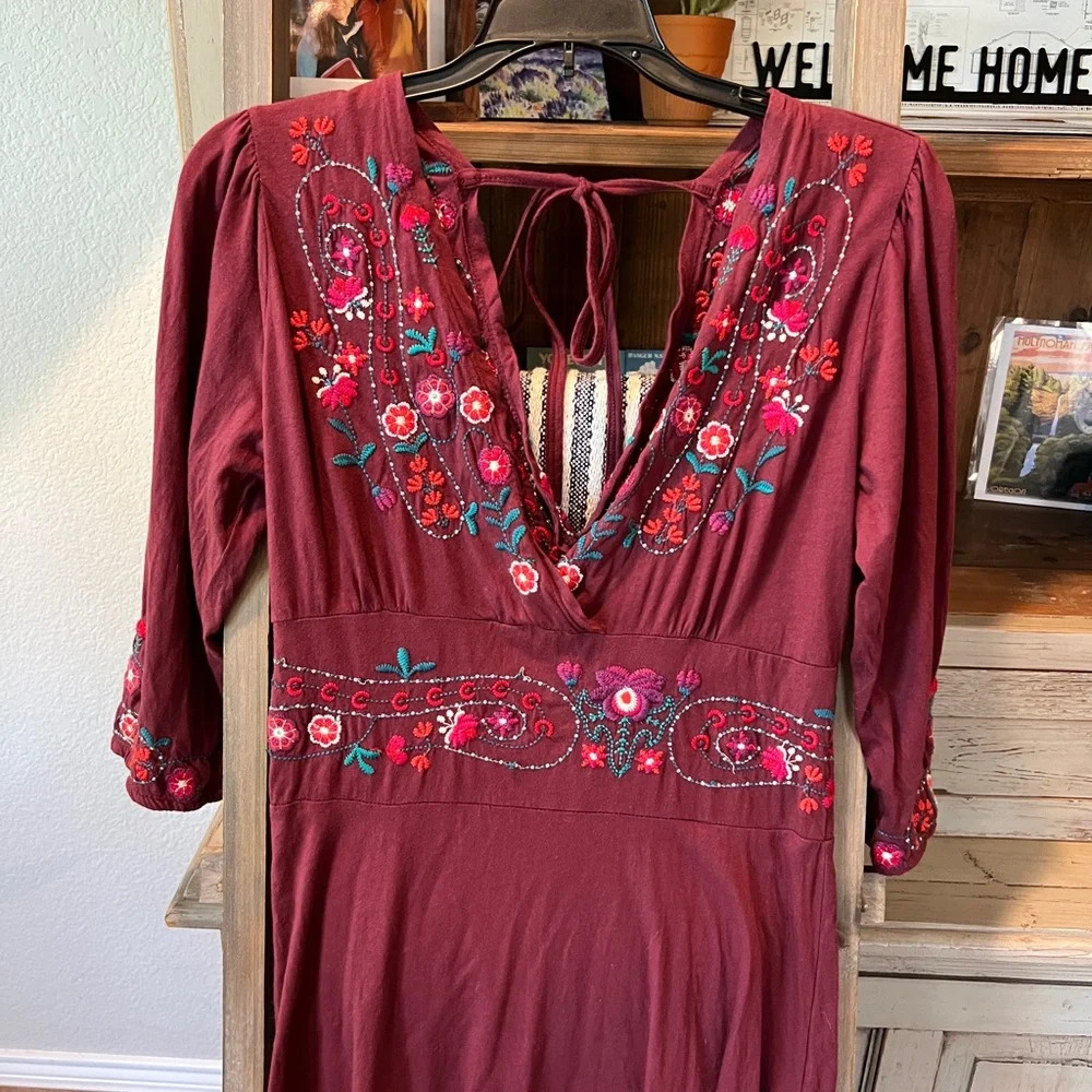 Johnny Was women’s cotton floral stitched dress size small - Picture 2 of 10